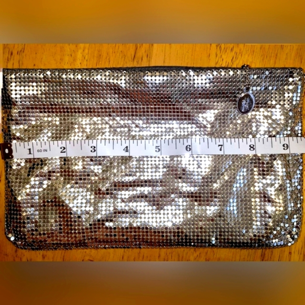 Whiting‎ & Davis Silver Glamorous Clutch Wristlet